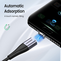 UGREEN-Magnetyczny kabel ładujący, do szybkiego ładowania, typ USB C, Mikro USB, przesył danych, przewód do ładowania kabel do telefonu komórkowego kabel USB 3